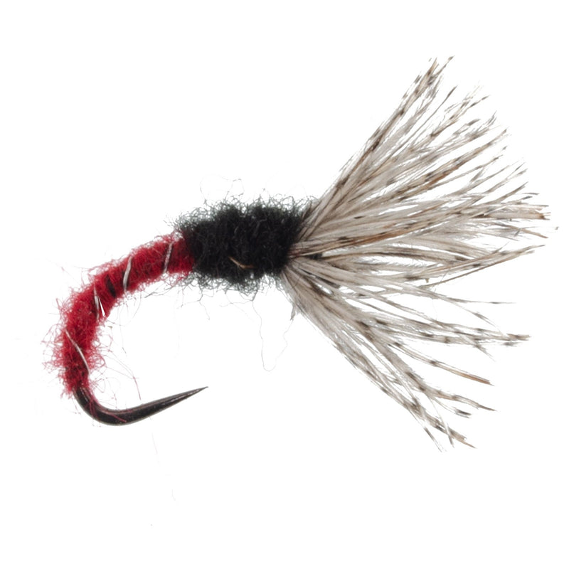 Load image into Gallery viewer, 3 Pack Red Zebra Sakasa Kebari - Tenkara Flies - Size 16
