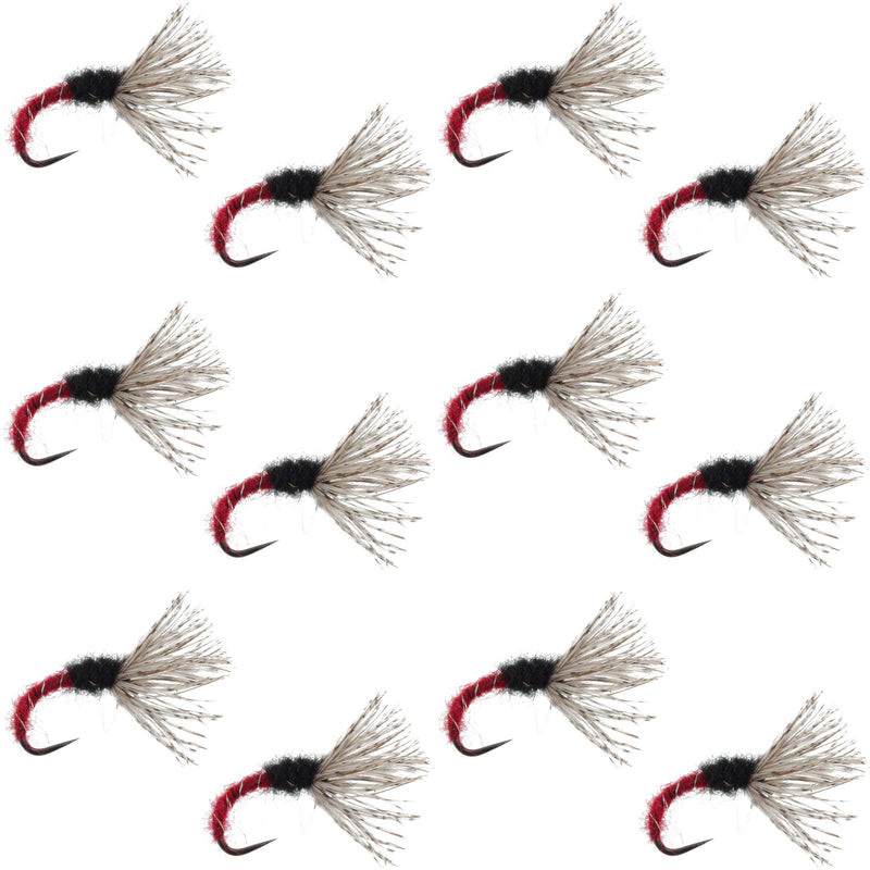 Load image into Gallery viewer, Red Zebra Sakasa Kebari - 12 Tenkara Flies - Size 14
