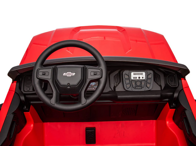 Load image into Gallery viewer, Kids Chevy Silverado 4x4 2 Seater Monster Truck Ride-On Toy with Big Wheels
