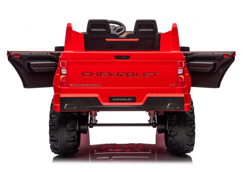 Load image into Gallery viewer, Kids Chevy Silverado 4x4 2 Seater Monster Truck Ride-On Toy with Big Wheels

