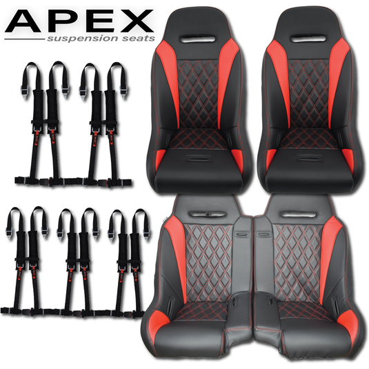 Aces Racing - 2024+ Polaris XP Bench Seat and Bucket Seat Combo