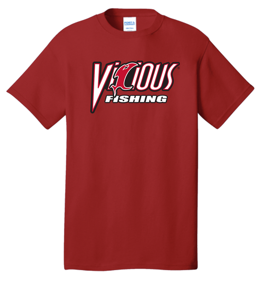 Vicious Fishing Logo Tee - Classic Red
