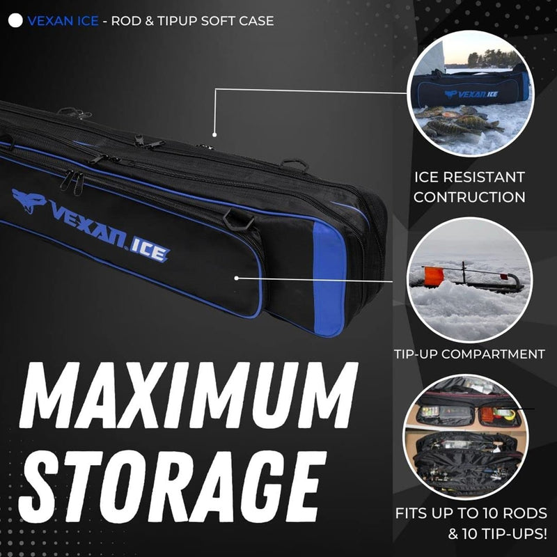Load image into Gallery viewer, 36.5&quot; Ice Fishing Combo Rod Tackle Bag
