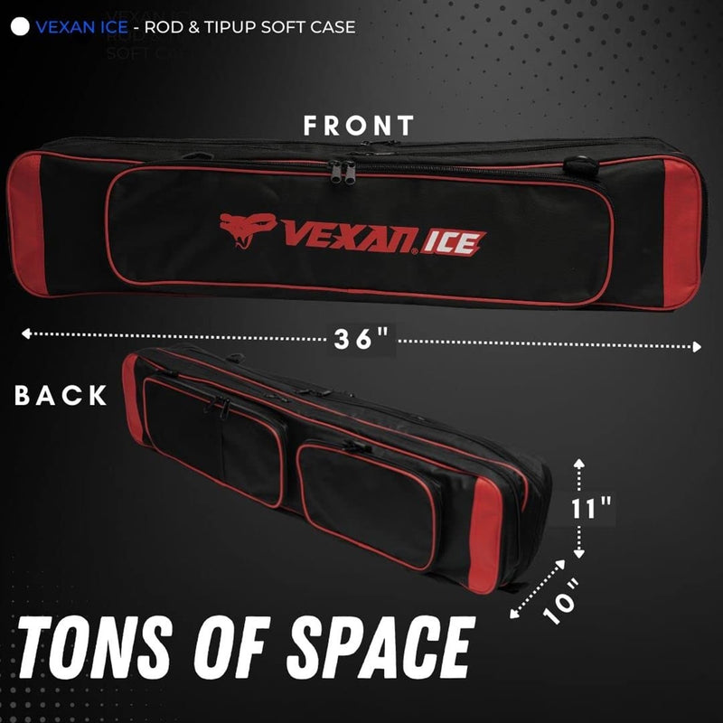 Load image into Gallery viewer, 36.5&quot; Ice Fishing Combo Rod Tackle Bag
