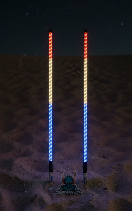 Game Changer LED Whip Set - Red, White & Blue Edition