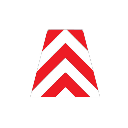 RED AND WHITE CHEVRON REFLECTIVE HELMET (TET) TETRAHEDRON