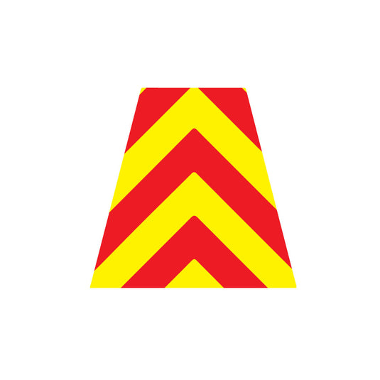 RED AND YELLOW CHEVRON REFLECTIVE HELMET (TET) TETRAHEDRON