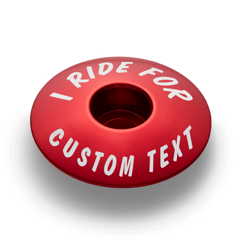 Load image into Gallery viewer, I Ride For - Custom Bicycle Headset Cap
