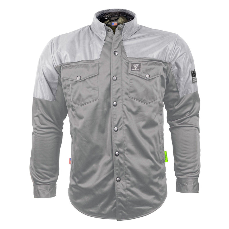Load image into Gallery viewer, Ultra Reflective Shirt &quot;Twilight Titanium&quot; - Gray with Pads
