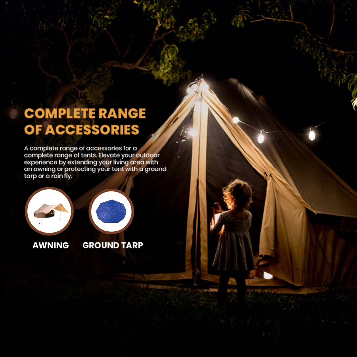 USED - 16' Regatta Bell Tent - Night sky