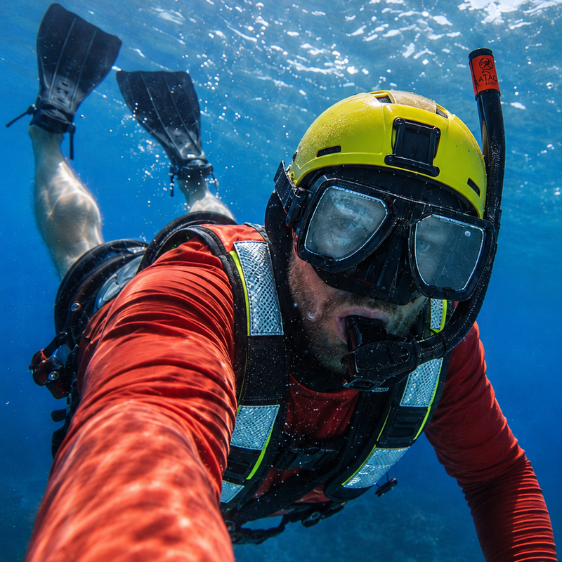 Load image into Gallery viewer, AST Rescue Swimmer Dive Mask and Snorkel Combo
