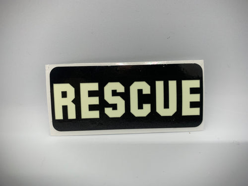 RESCUE REFLECTIVE GLOW IN THE DARK HELMET DECAL