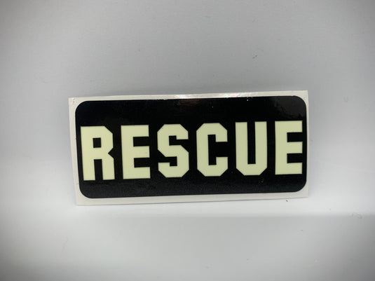 RESCUE REFLECTIVE GLOW IN THE DARK HELMET DECAL
