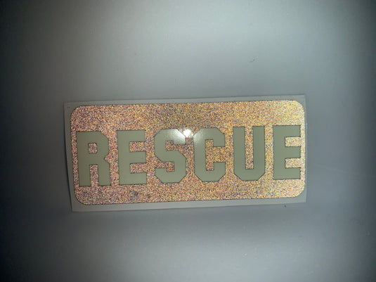 RESCUE REFLECTIVE GLOW IN THE DARK HELMET DECAL