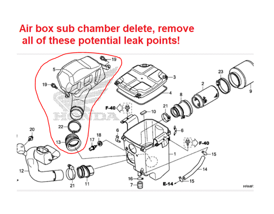 Honda Second AirBox (Resonator) Delete Plug