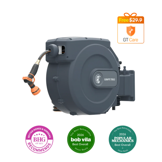 Retractable Garden Hose Reel 62ft-155ft
