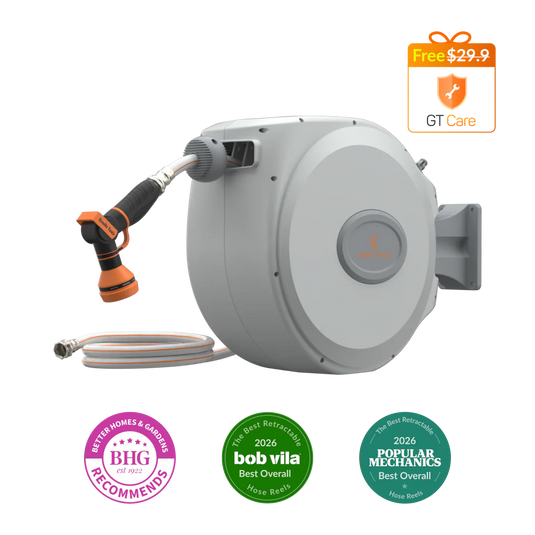 Retractable Garden Hose Reel 62ft-155ft