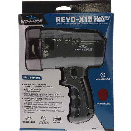 Cyclops Revo X-15 1500 Lumen Rechargeable Spotlight