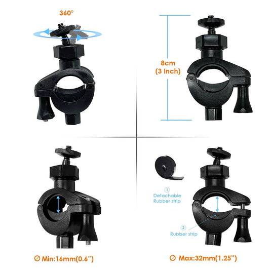Rexing Bike Mount for Action Camera and Fishing Camera