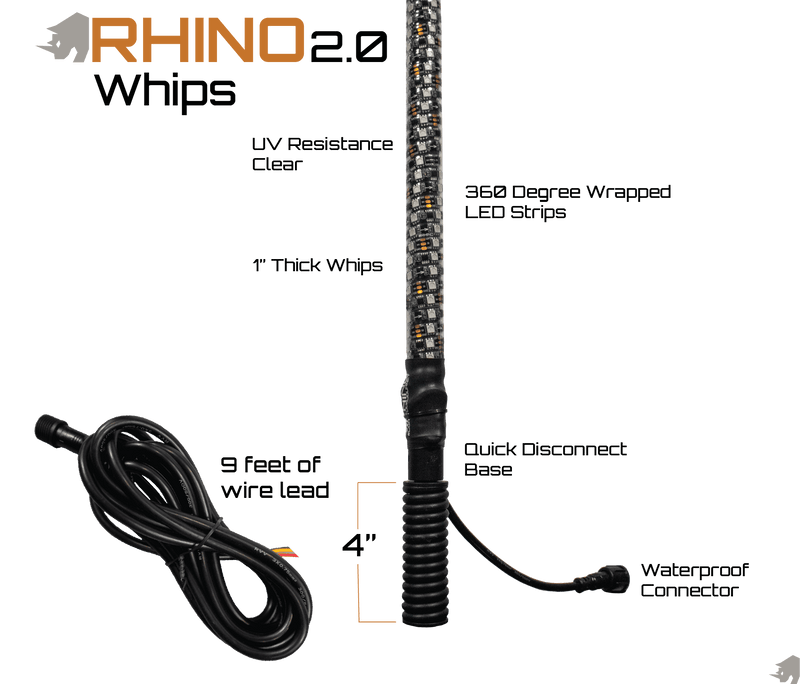 Load image into Gallery viewer, Rhino Lights Standard 1" Whip Lights
