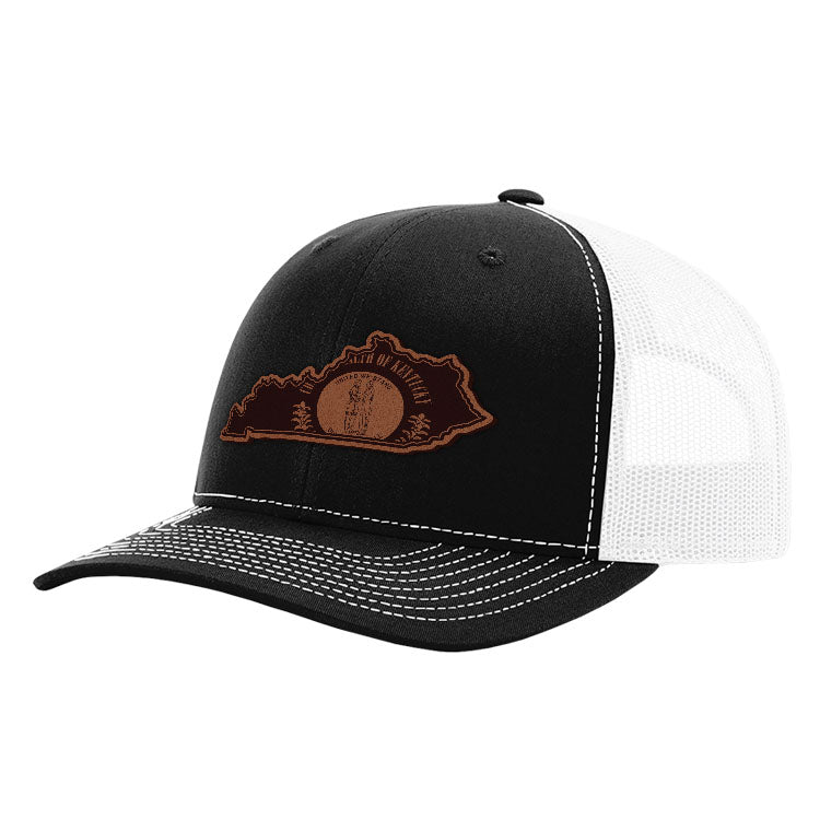 Load image into Gallery viewer, KY State Flag Leather Patch Hat
