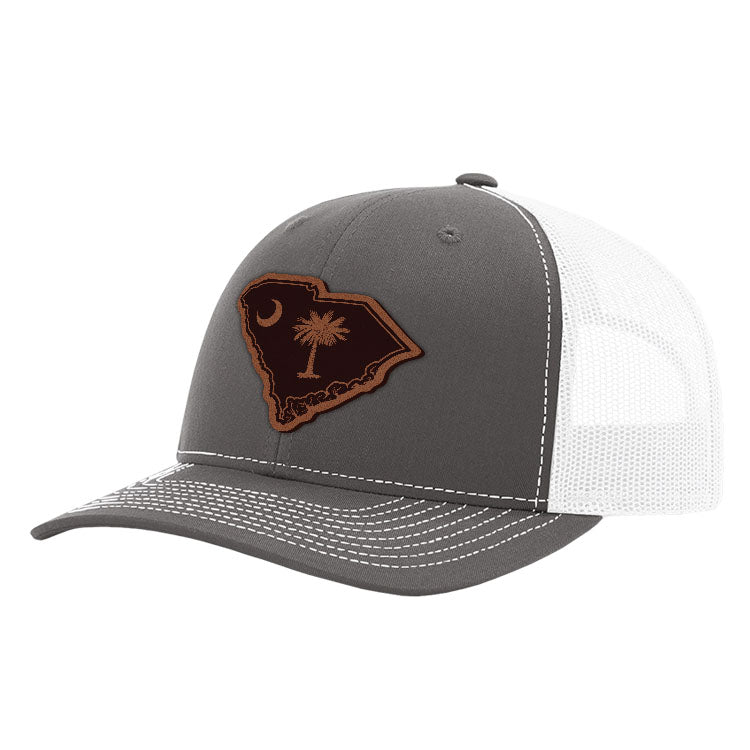 Load image into Gallery viewer, SC State Flag Leather Patch Hat
