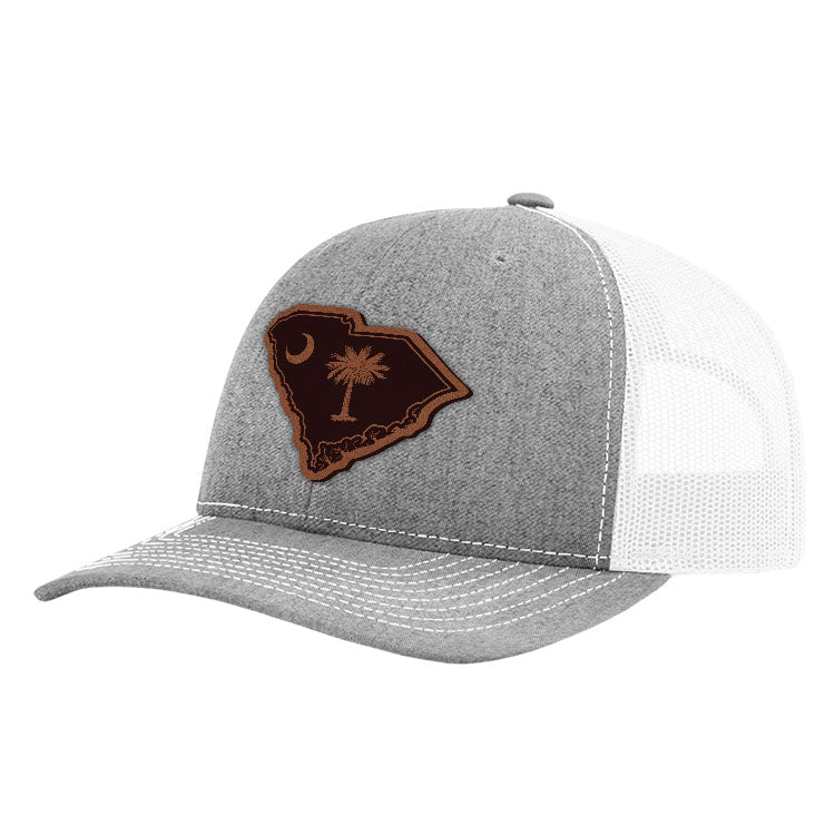 Load image into Gallery viewer, SC State Flag Leather Patch Hat

