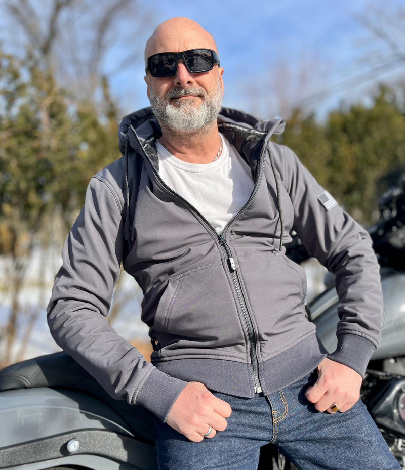 Load image into Gallery viewer, Protective SoftShell Unisex Hoodie - Gray Matte

