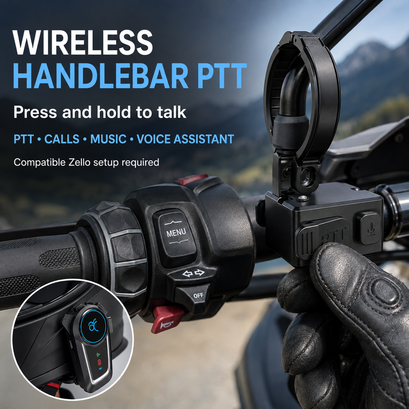 Load image into Gallery viewer, RUYAGE Motorcycle Helmet Bluetooth Headset with Zello PTT
