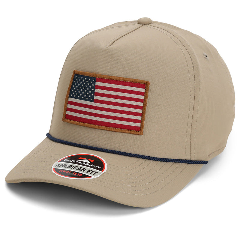 Load image into Gallery viewer, Ridgeline American Flag Trucker Hat Rope Cap
