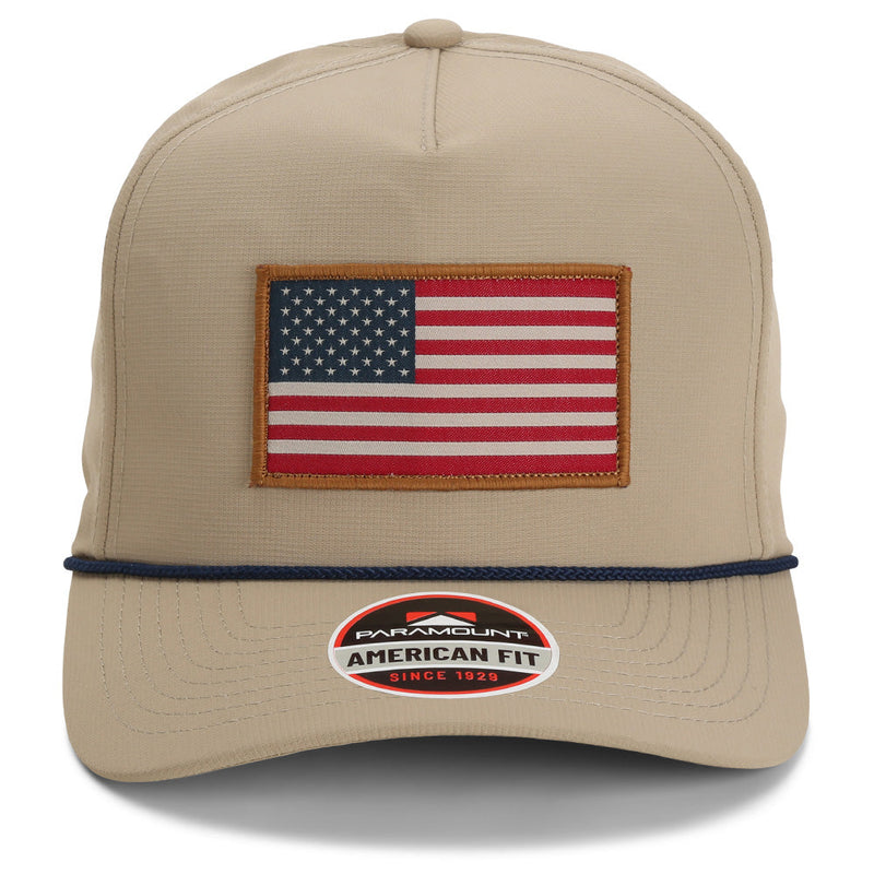 Load image into Gallery viewer, Ridgeline American Flag Trucker Hat Rope Cap

