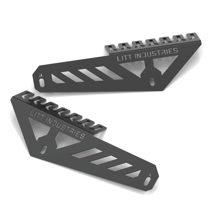 Load image into Gallery viewer, Heavy Duty Ridgid Gen 1 Toolbox mounts for Polaris RZR PRO XP and Turbo R - durable and secure mounting solution by Litt Industries
