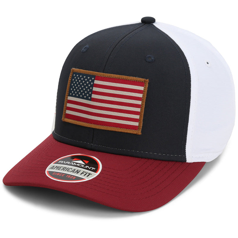 Load image into Gallery viewer, Riverside American Flag Hat Structured Ripstop Cap RWB
