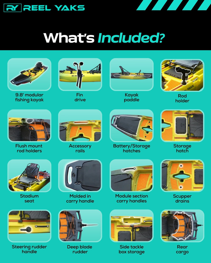 Load image into Gallery viewer, Rocket 9.8ft Fin Drive Modular Fishing Kayak
