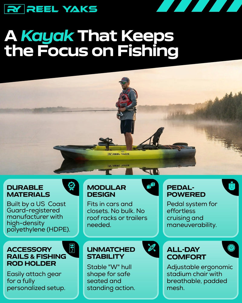 Load image into Gallery viewer, Rocket 9.8ft Propeller Drive Modular Fishing Kayak
