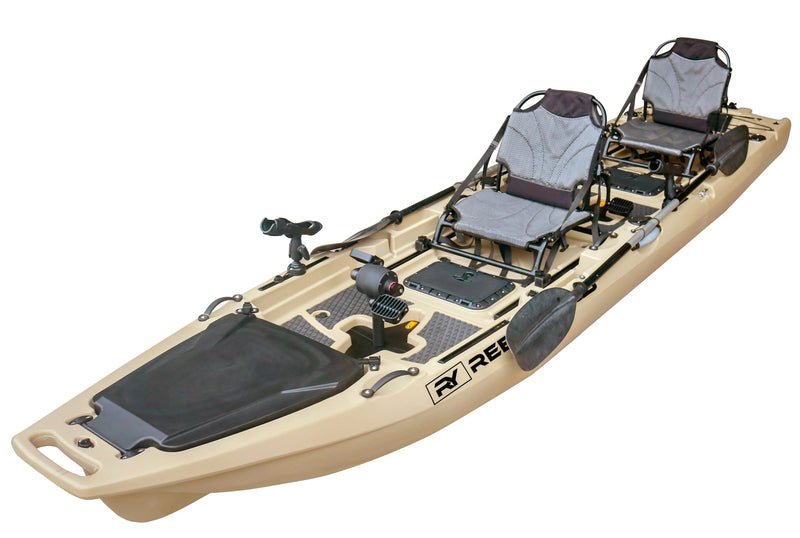 Load image into Gallery viewer, 13.8ft  Rocket Propeller Drive Tandem &amp; Solo Modular Fishing Kayak | Propeller Drive | 550lbs Capacity | 3 Piece
