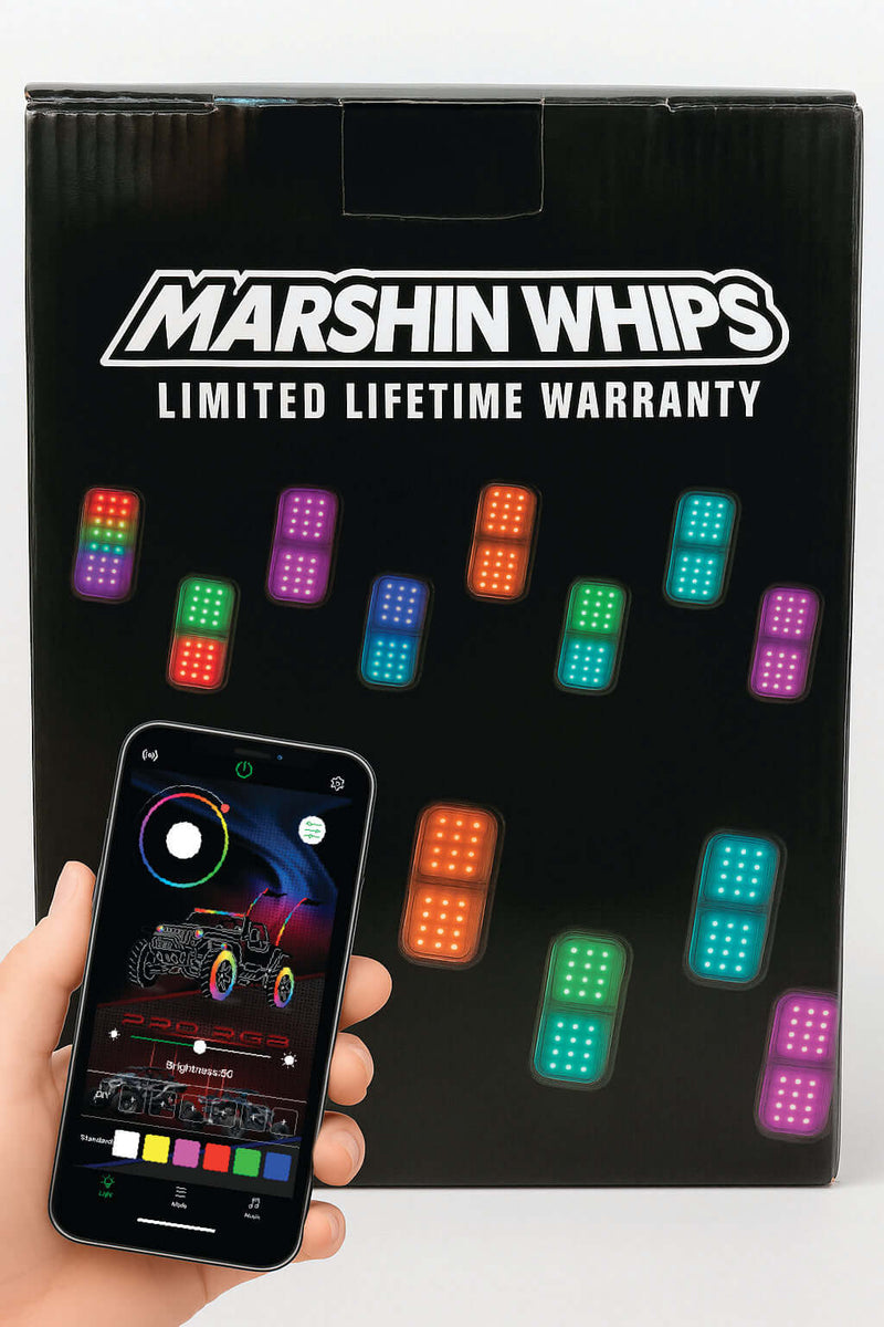 Load image into Gallery viewer, Marshin Whips Roswell X-2 Billet Rock Lights | 16 Pod Kit
