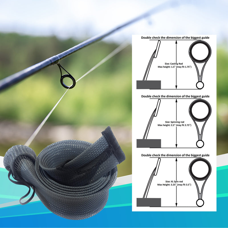 Load image into Gallery viewer, Reaction Tackle Fishing Rod Cover / Rod Sleeve / Rod Sock (2-Pack)
