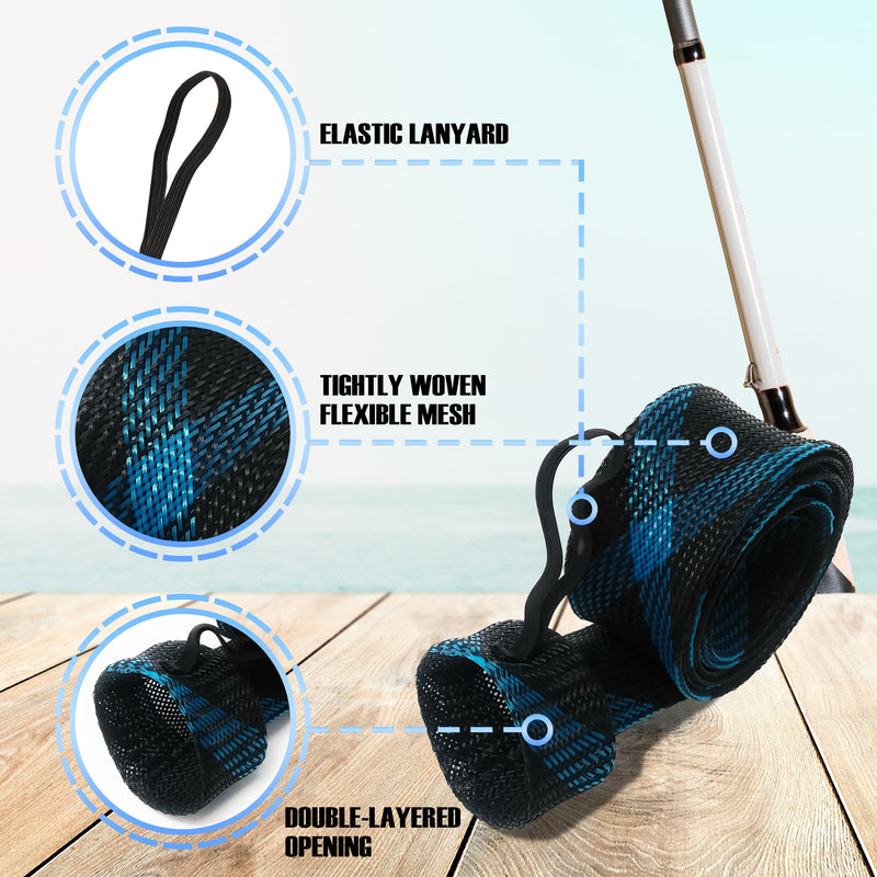 Load image into Gallery viewer, Reaction Tackle Fishing Rod Cover / Rod Sleeve / Rod Sock (2-Pack)

