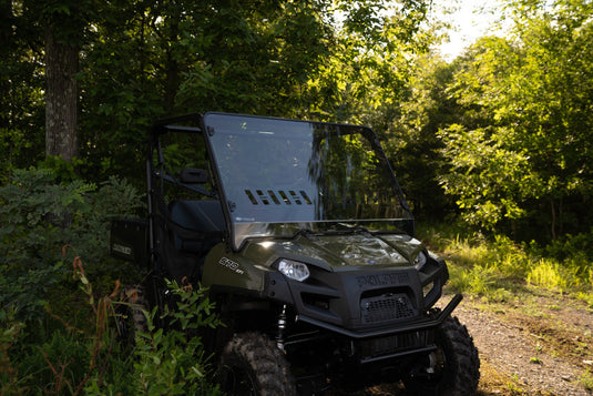 Ranger XP800 & 570 Full-Size Windshield •Fits 2010-2014 XP 800 and Crew •2010-2016 800 6X6 •2016-Up Full Size 570 (round tube)