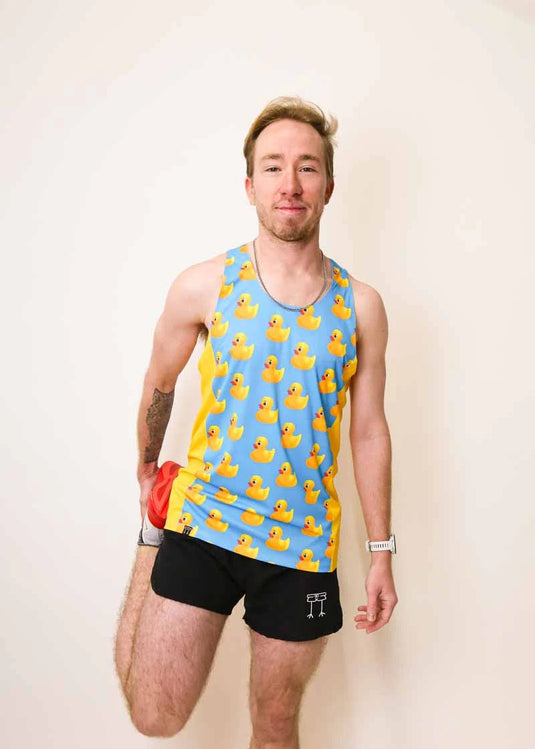 Men's Rubber Ducky Performance Singlet (Blue)