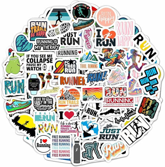 90 Running Stickers Collection