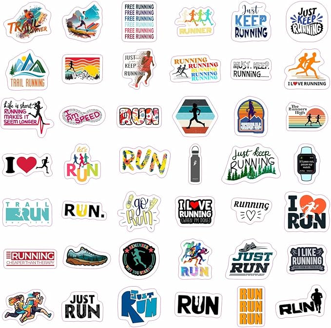 Load image into Gallery viewer, 90 Running Stickers Collection
