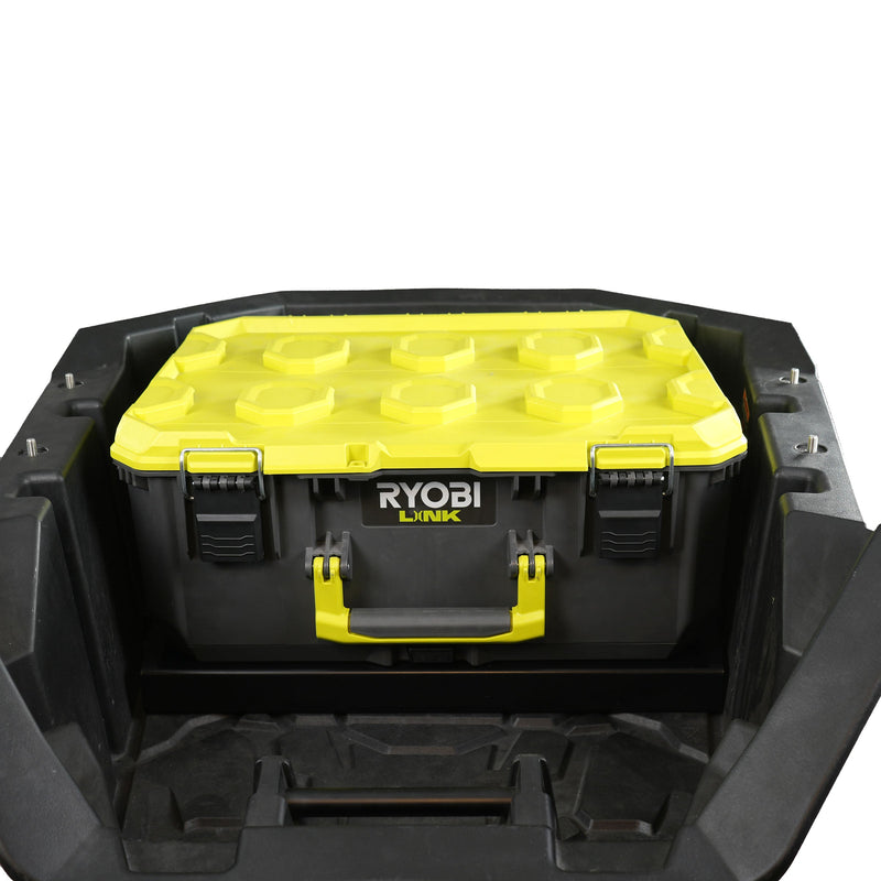 Load image into Gallery viewer, Litt Industries heavy duty ryobi packout mount for polaris rzr pro xp the best toolbox mount on the market image with toolbox mounted

