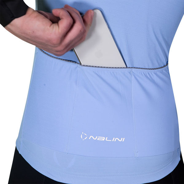 Load image into Gallery viewer, 2024 Nalini ERGO XWARM Men&#39;s LS Cycling Jersey (Light Blue/Black) S-3XL
