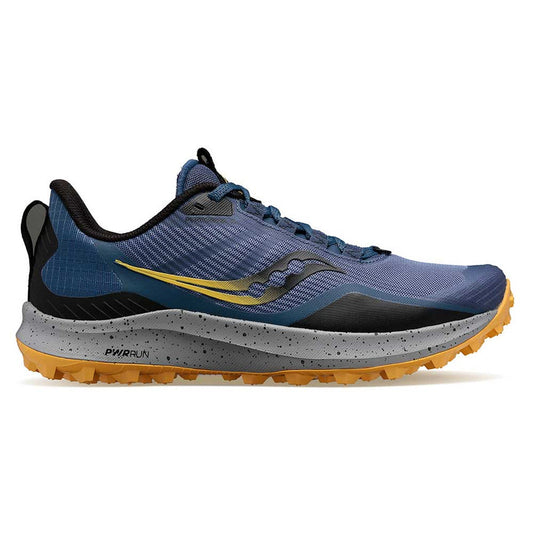Women's Saucony Peregrine 12, Basin/Gold, 8.5 B Medium - Skoutley Outdoors LLC