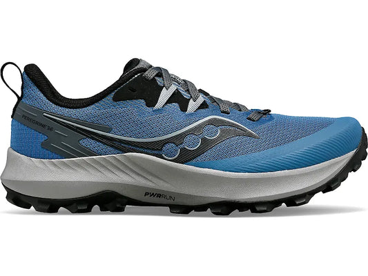 Women's Saucony Peregrine 14, Astro/Carbon, 7 B Medium - Skoutley Outdoors LLC