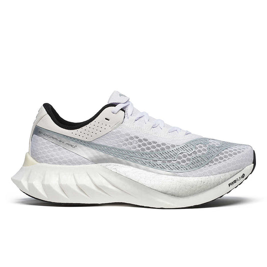 Men's Saucony Endorphin Pro 4, White/Silver, 10.5 D Medium - Skoutley Outdoors LLC