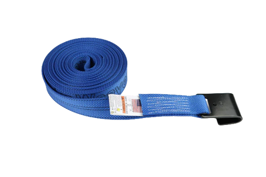 2 x 15 Ft Winch Strap With Flat Hook DIAMOND WEAVE | COLOR OPTIONS