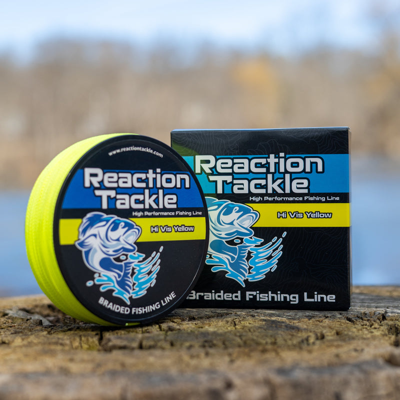 Load image into Gallery viewer, Reaction Tackle Braided Fishing Line - Hi-Vis Yellow
